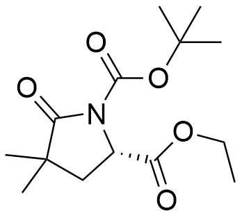 (S)-1-叔丁基 2-乙基 4,4-二甲基-5-氧代吡咯烷-1,2-二羧酸酯